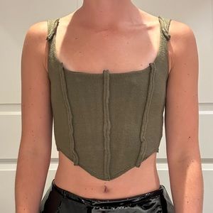 Danielle Guizio knit corset top
